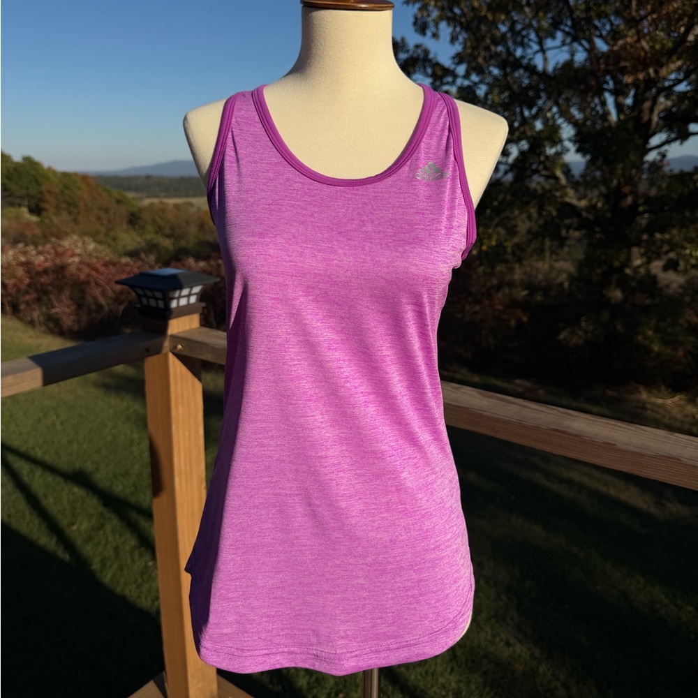 Adidas Climate Purple Racerback Tank Top w/ Cutout Size XS